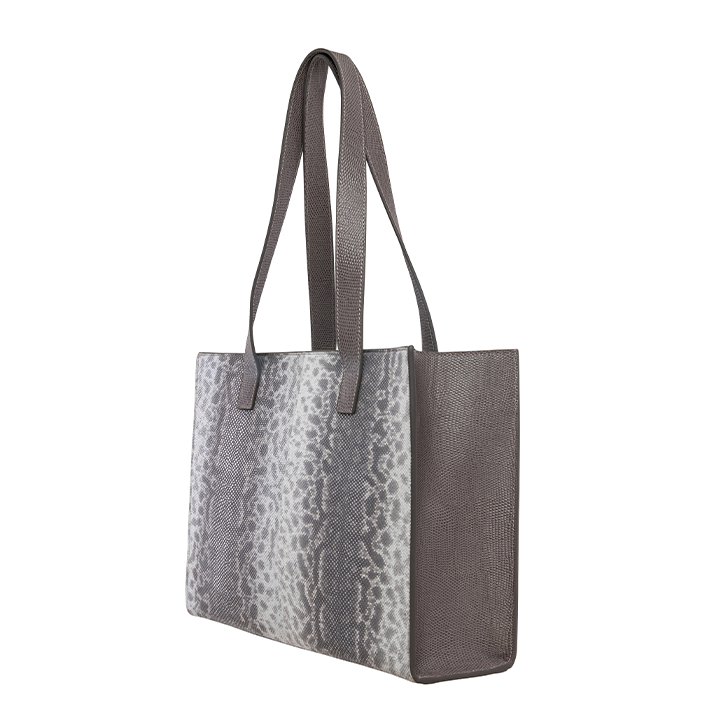 Grey Python Karung Printed Sophia